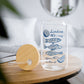 Sardine Glass Cup Coastal Coffee Tumbler Gift For Italy Lover Amalfi Coast Gift Cute Seafood Drinkware Euro Summer Cup