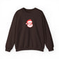 Embroidered Santa Sweatshirt For Christmas Outfit Cozy Christmas Crewneck Minimal Holiday Pullover Cute Winter Gift For Boyfriend Christmas