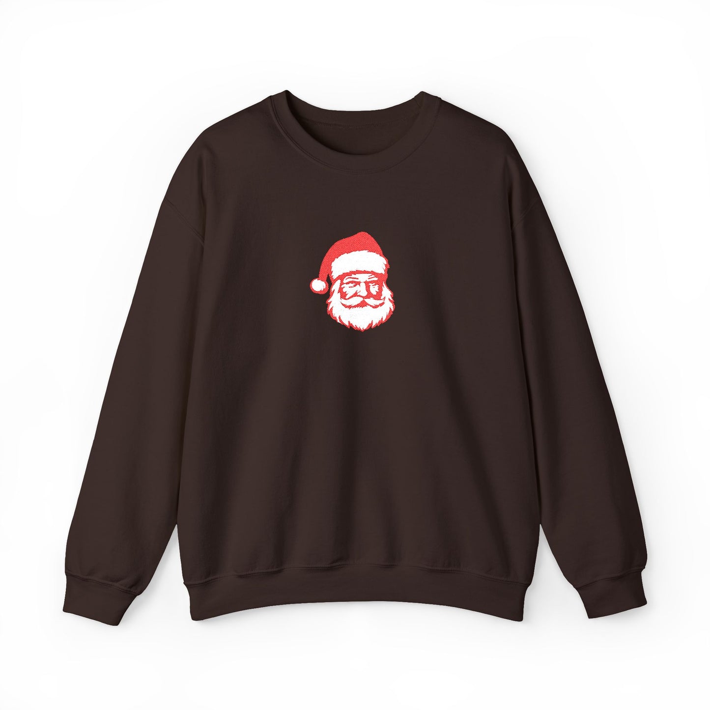Embroidered Santa Sweatshirt For Christmas Outfit Cozy Christmas Crewneck Minimal Holiday Pullover Cute Winter Gift For Boyfriend Christmas