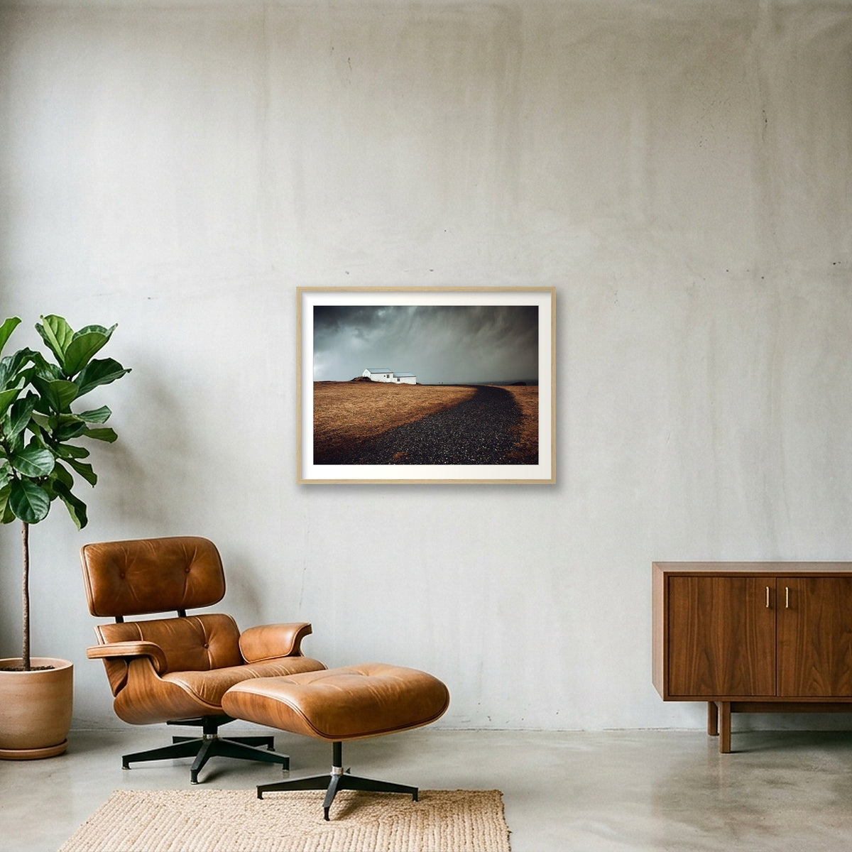 125 — 80×60cm, 31×24" Oak Frame