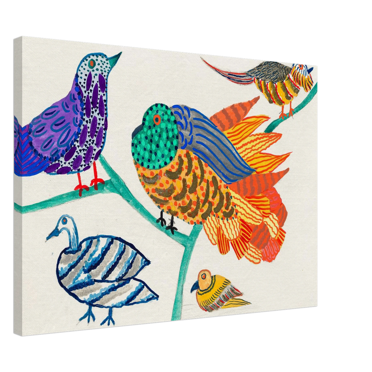 Colorful birds 1914 Atelier Martine Paul Poiret folk art canvas print #PD_303 - view 5