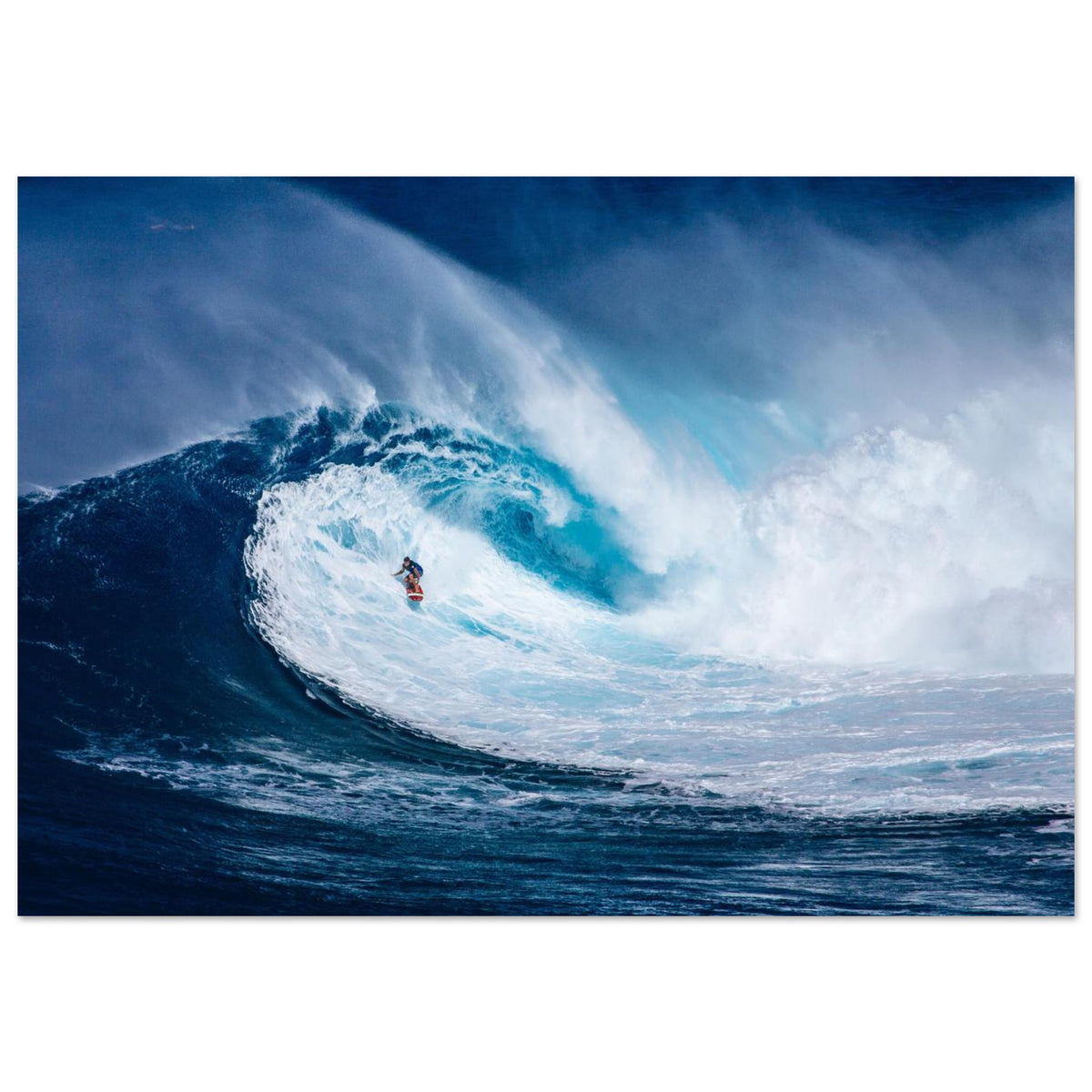 Dynamic Ocean Wave Surfing Scene on Premium Foam Board Print PD_355