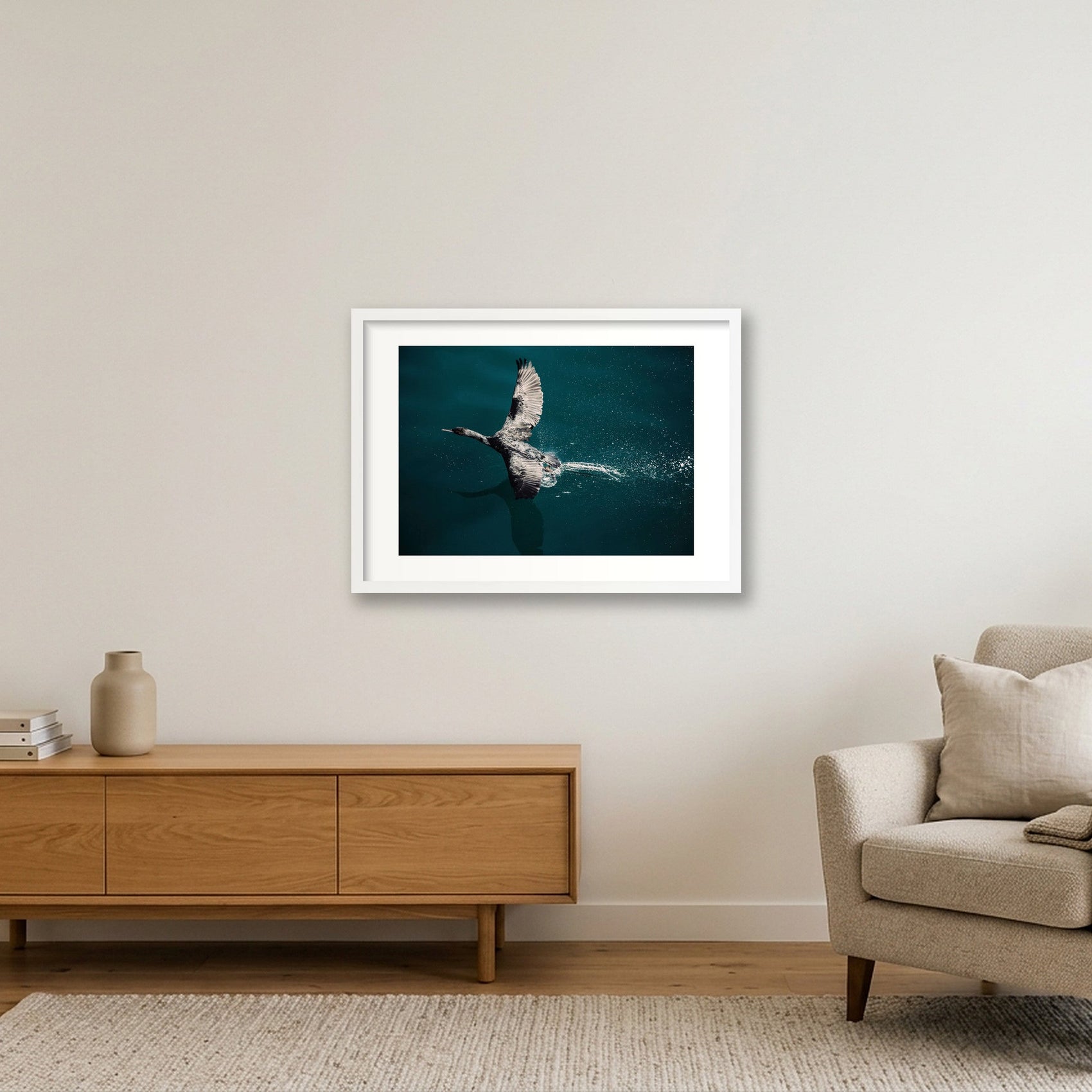 1284 — 59×42cm, 23×17" White Frame