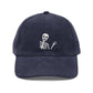 Embroidered Cap Skeleton Corduroy Hat Summerween Outfit Cap Spooky Festival Hat Cute Skull Hat Gift For His Birthday Gift For Skeleton Lover
