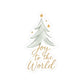 Joy To The World Christmas Sticker Gift For Teacher Holiday Tree Decal Present For Roommate Festive Script Vinyl Laptop Art Style Charm