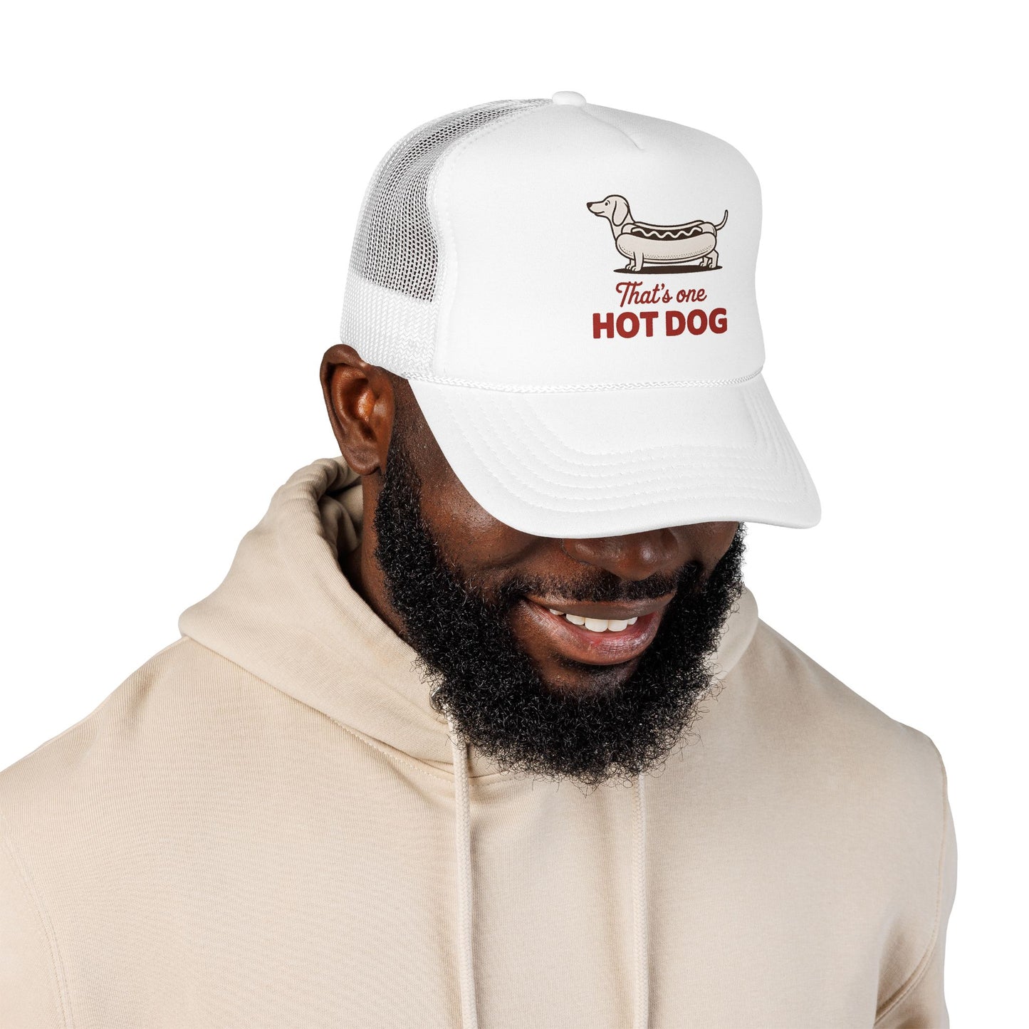 Hot Dog Trucker Hat For Outdoor Activities Funny Dachshund Cap for Summer Vacation Dog Lover Gift for Dad Cute Summer Hat BBQ Party Cap