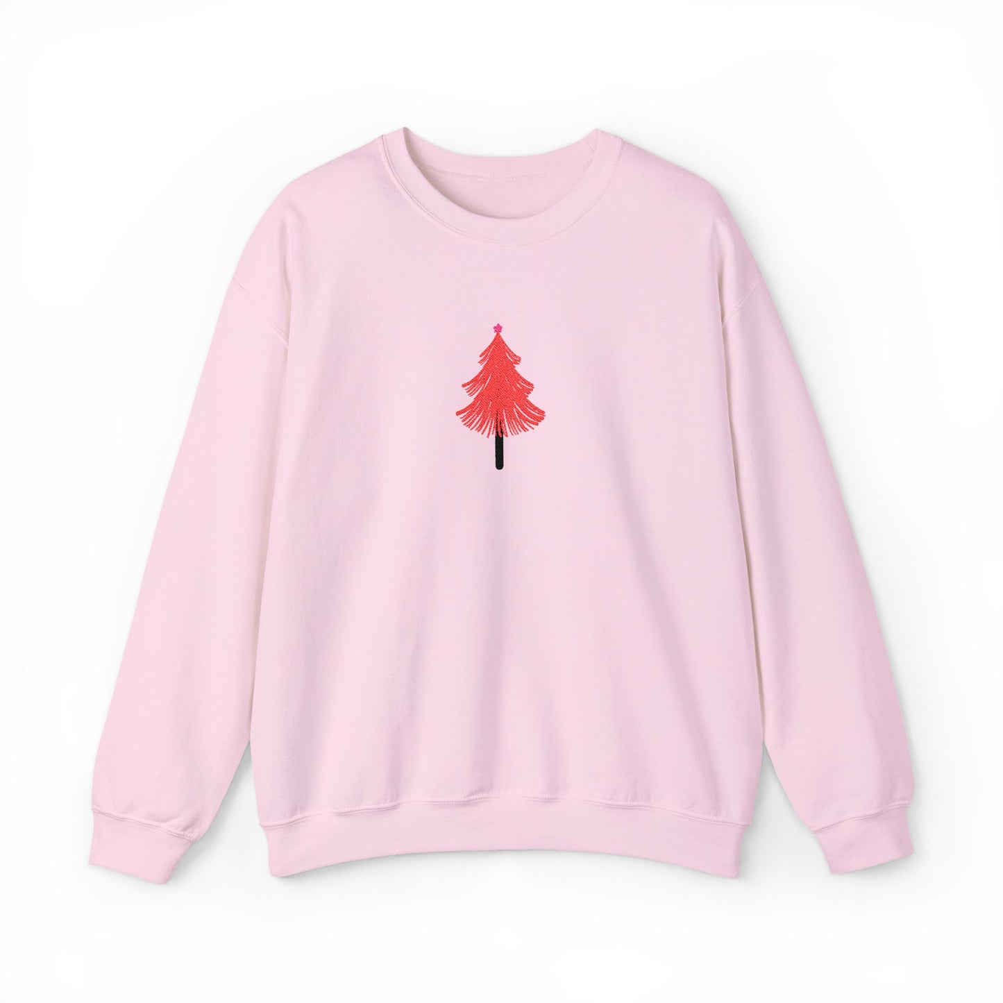 Embroidered Tree Sweatshirt Christmas Tree Pullover Gift For Her Crewneck Christmas Top Maximalist Festive Apparel Girly Winter Pullover
