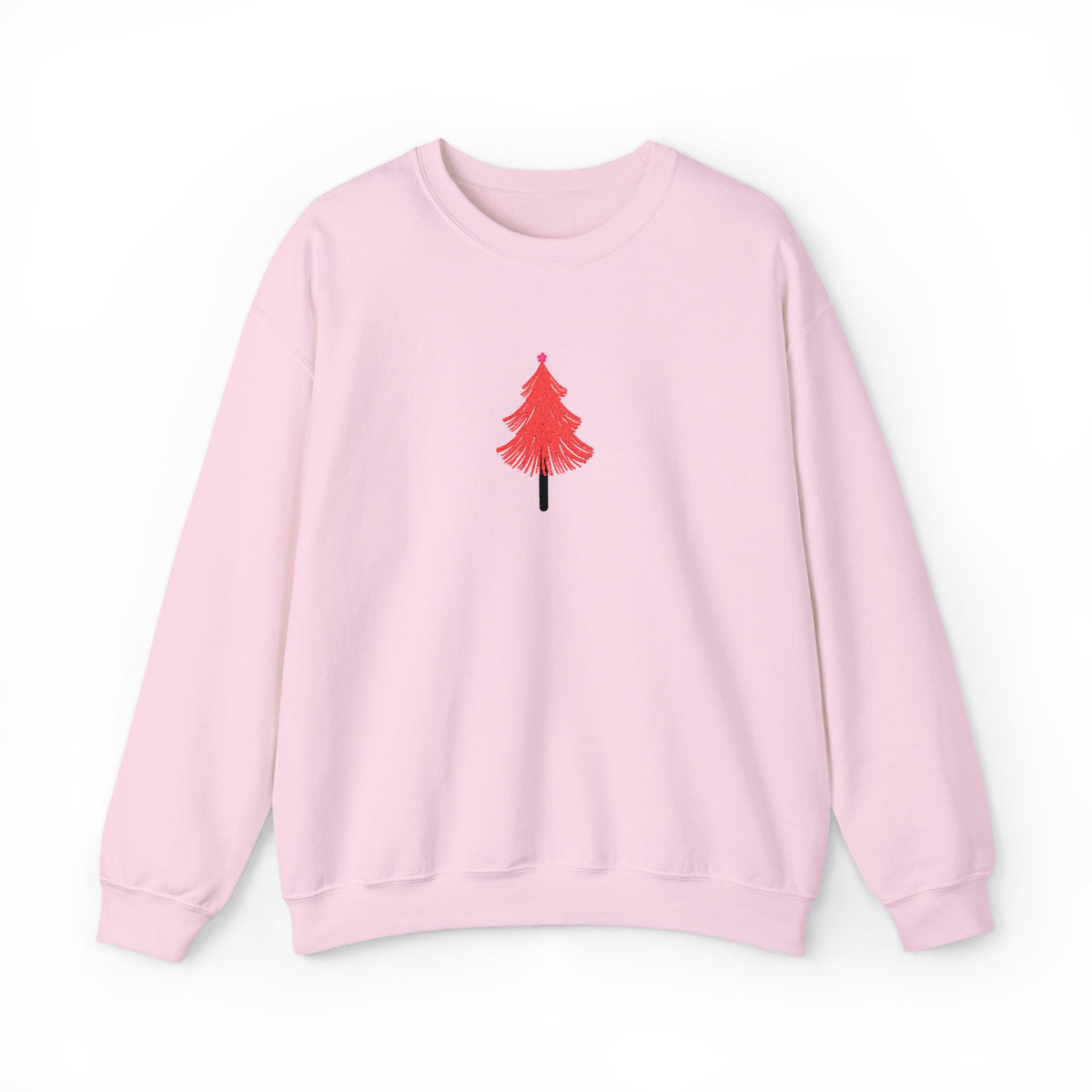 Embroidered Tree Sweatshirt Christmas Tree Pullover Gift For Her Crewneck Christmas Top Maximalist Festive Apparel Girly Winter Pullover