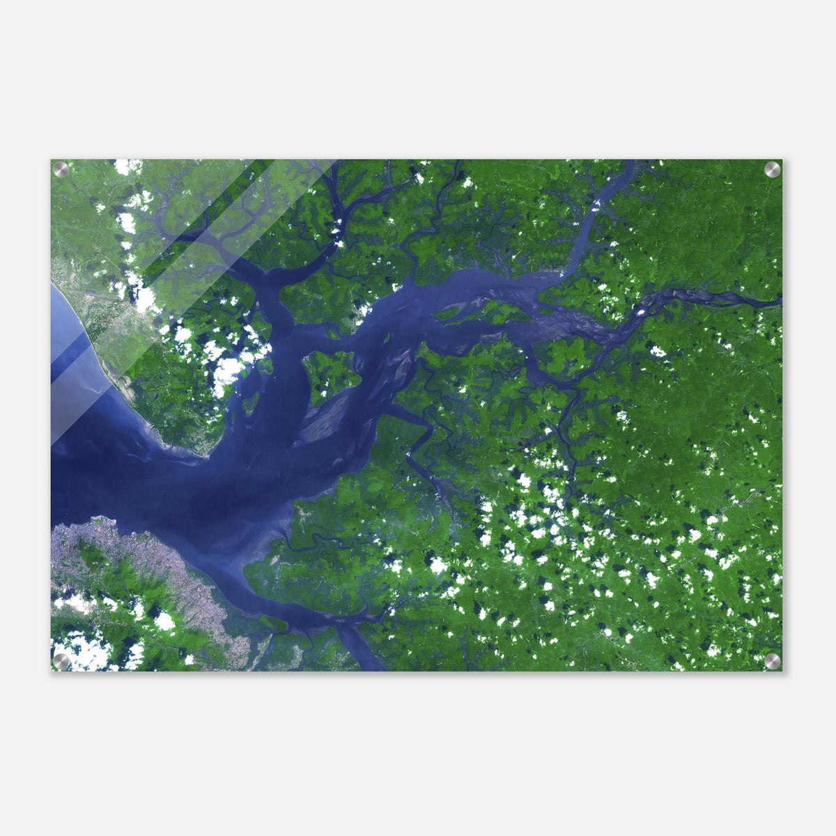 Sierra Leone Estuary Wall Art Acrylic Print NASA Aerial Africa Earth Landscape Decor #PD_119 product image