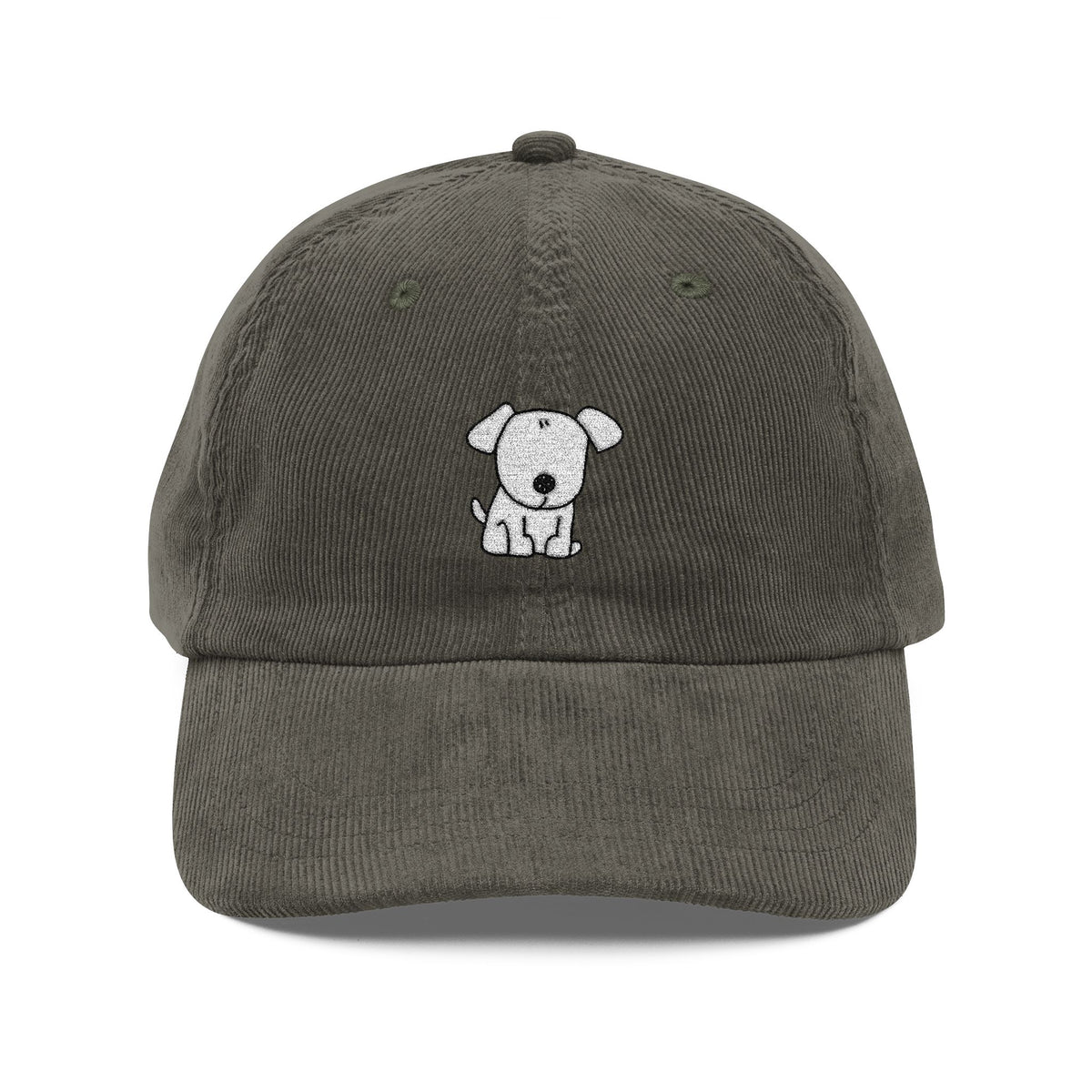 Corduroy Hat Embroidered Puppy Vintage Cap Dog Lover Gift Pet Mom Accessory Casual Weekend Outfit Cute Animal Fashion For Sister