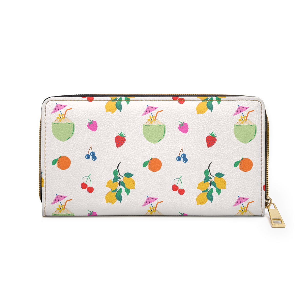 Cute Purse For Summer Fruit Print Wallet for Women Tropical Cocktail Card Holder Cute Vacation Organizer Beach… – product image 3