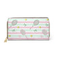 Tennis Purse Gift For Tennis Player Sporty Zipper Wallet For Travel Cash Card Organizer Gift For Sport Lover Striped Purse Present Friend