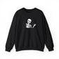 Halloween Embroidered Sweatshirt Skeleton Crewneck Spooky Season Pullover Cute Fall Sweatshirt Ghostly Outfit Top For Halloween Party Outfit