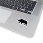 Black Rhino Silhouette Sticker | Kiss-Cut Sticker