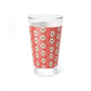 Vintage Wreath Mixing Glass Gift For Couple Candy Cane Stripe Barware Christmas Cocktail Present Holiday Hostess Drink Cup Festive Style