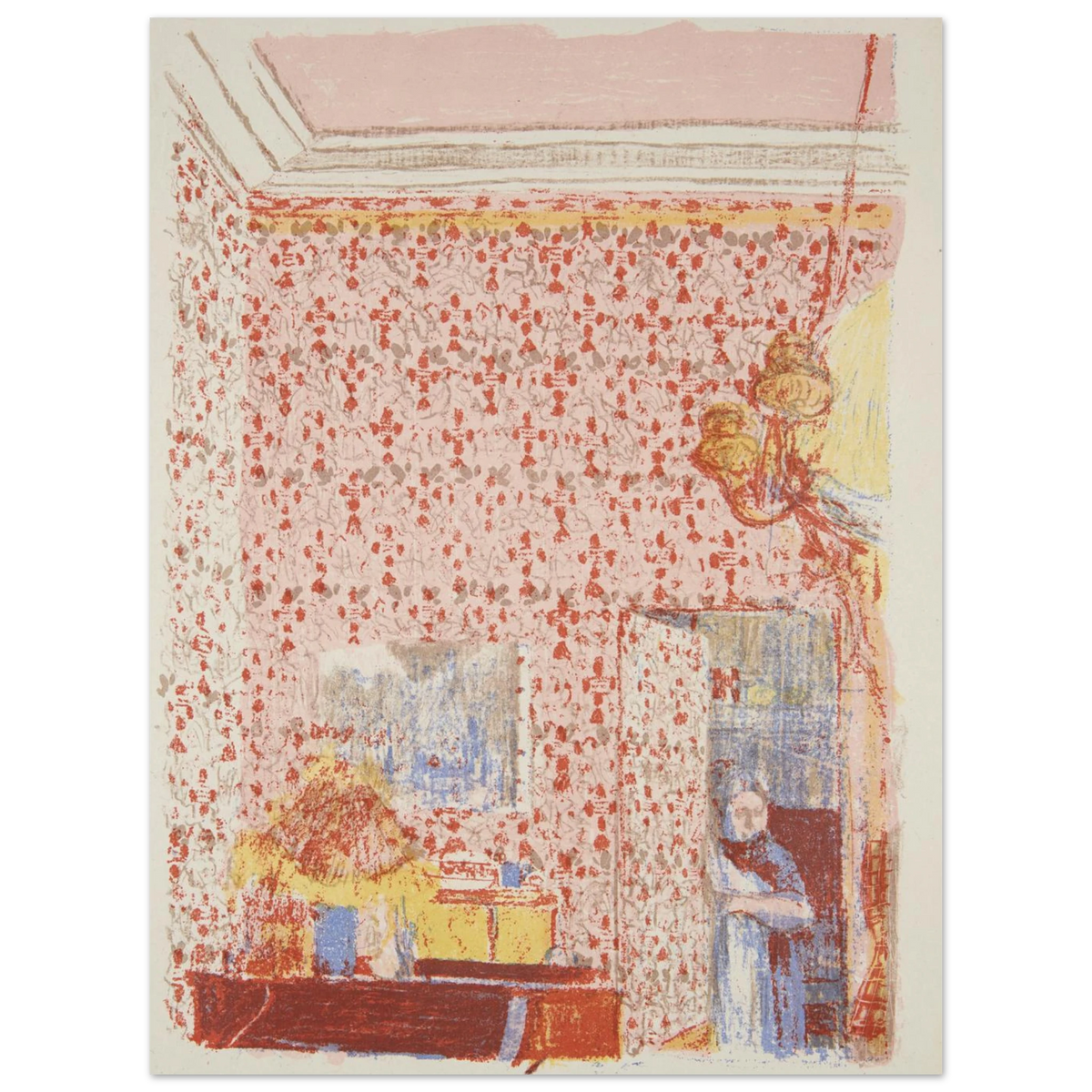 Interior With Pink Wallpaper Wall Art Edouard Vuillard Poster French Interior Decor #PD_299 product image