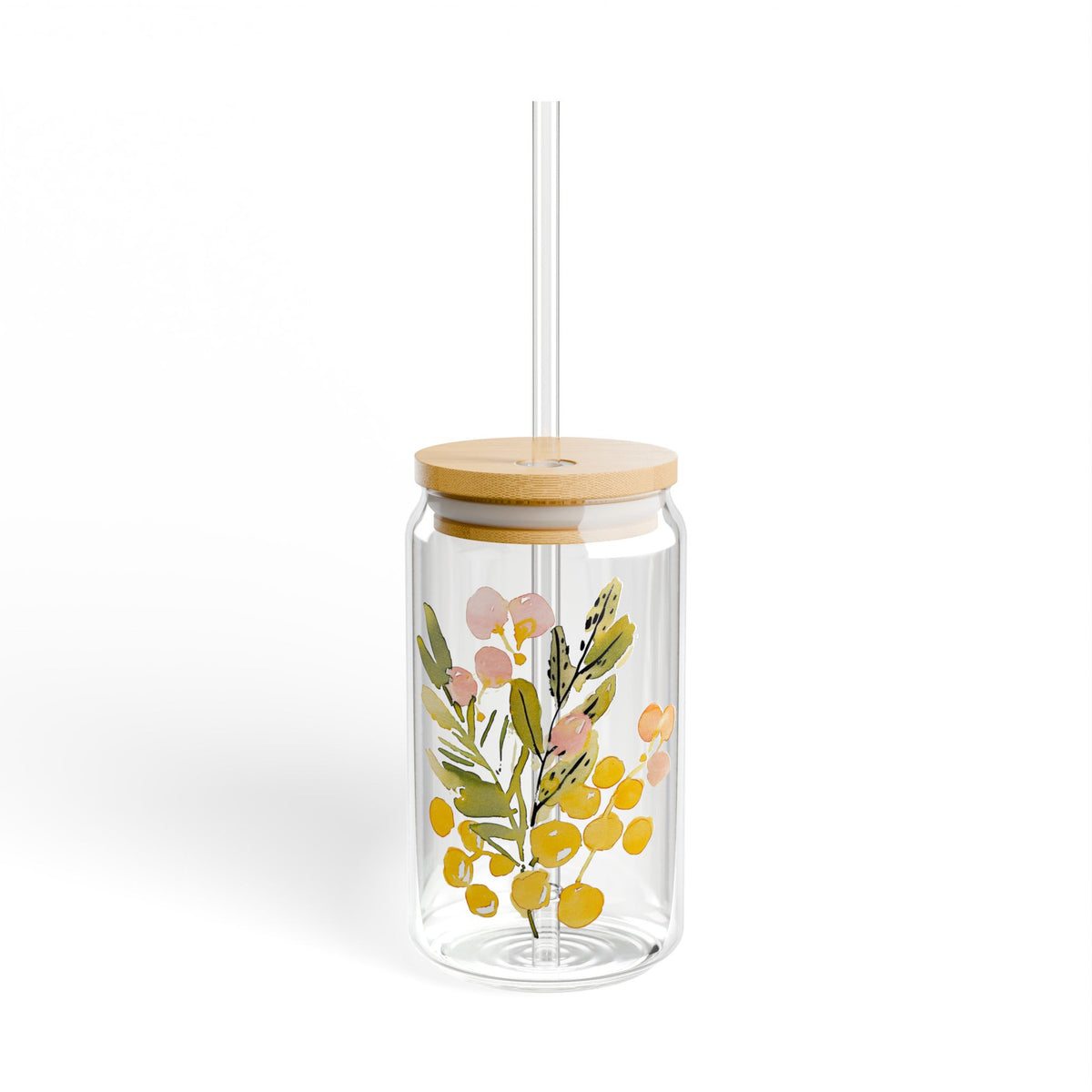 Sipper Glass Garden Drink Cup Housewarming Gift Cottage Kitchen Decor Floral Lover Present For Her Summer Picnic Refreshment Backyard Fun