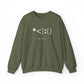 Minimal Green Christmas Sweatshirt For Nerd Friend Idea Funny Embroidered Holiday Crewneck For Tech Office Party Pullover Teen Gamer Gift
