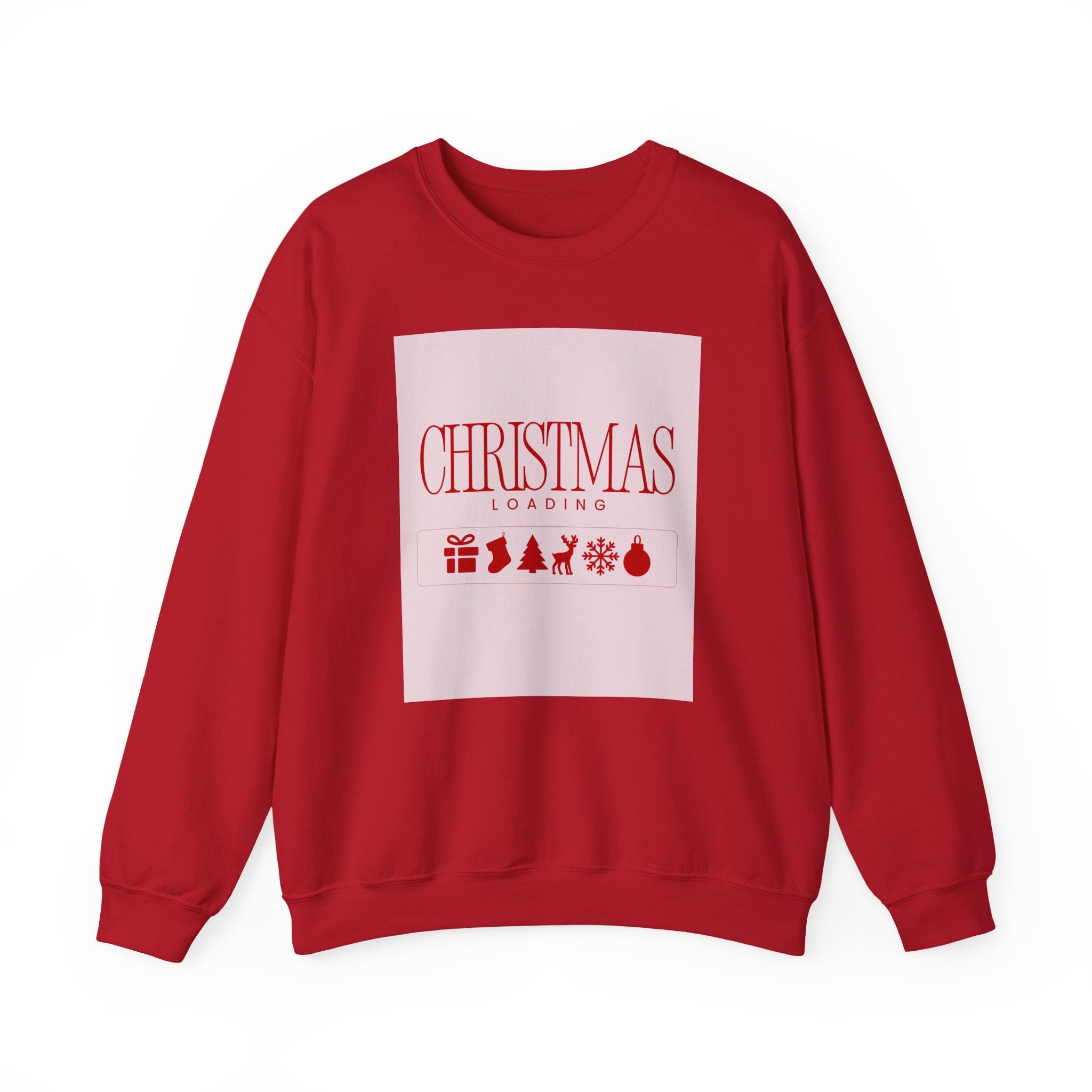 Christmas Loading Sweatshirt Gift For Wife Holiday Crewneck Seasonal Winter Present For Sister Cozy Graphic Pullover Family Party Outfit Top