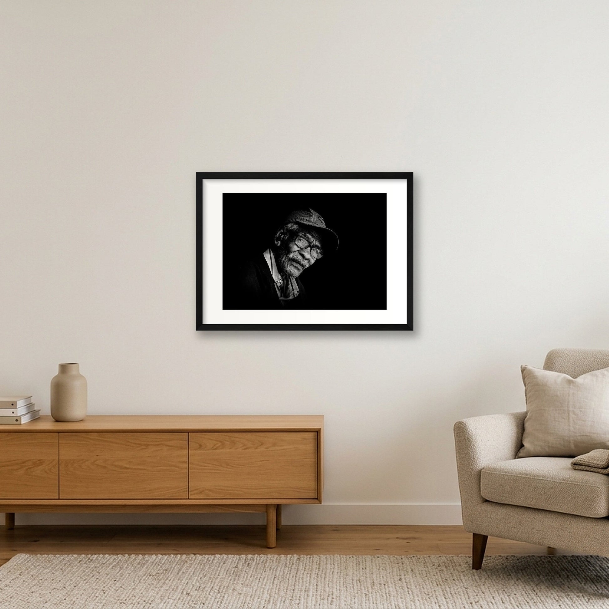 124 — 59×42cm, 23×17" Black Frame