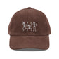 Dancing Skeleton Embroidered Corduroy Hat Halloween Cap Day Of The Dead Outfit Spooky Fall Fashion Gift Unisex Streetwear Hat