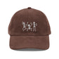 Dancing Skeleton Embroidered Corduroy Hat Halloween Cap Day Of The Dead Outfit Spooky Fall Fashion Gift Unisex Streetwear Hat