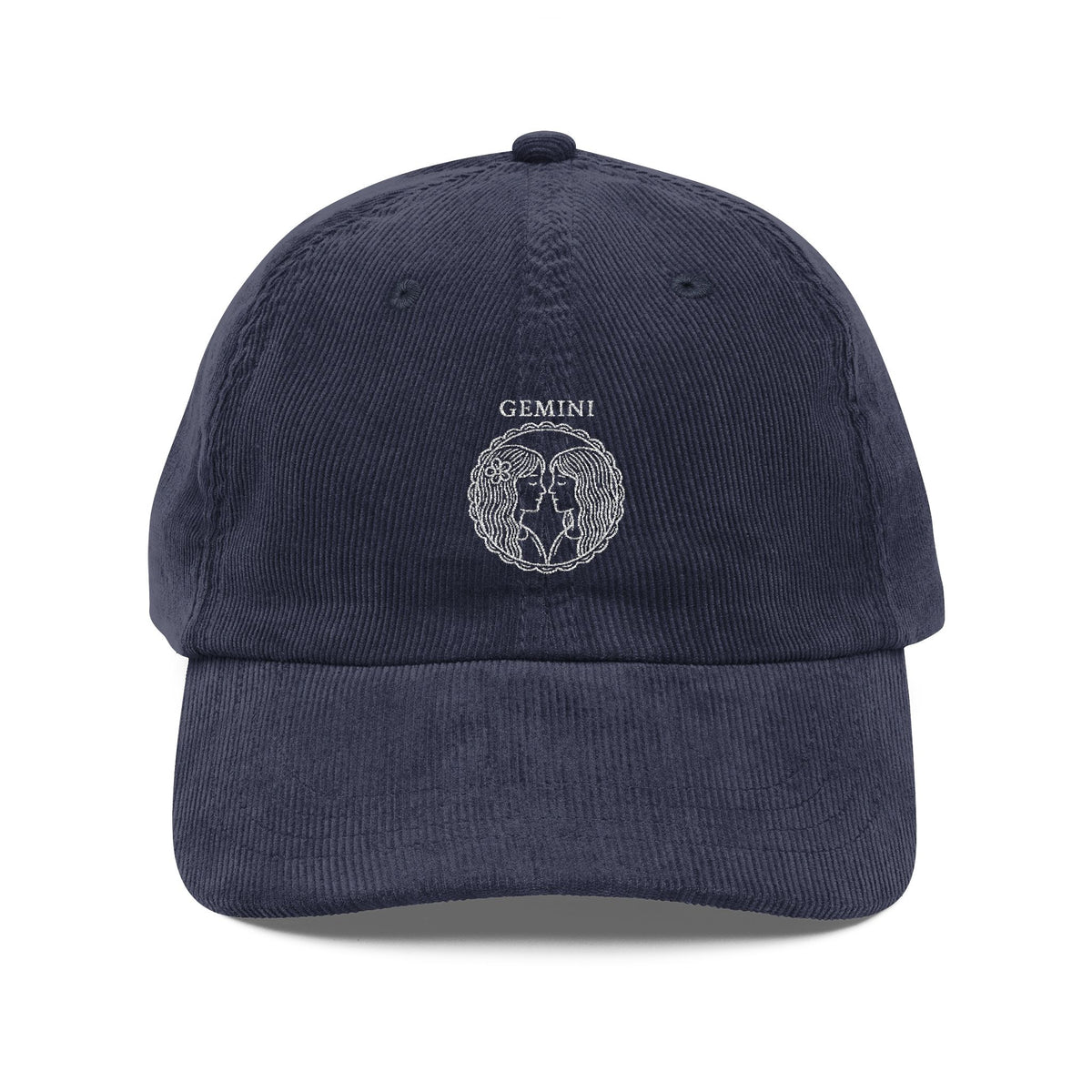 Embroidered Gemini Hat Gift For Friend Birthday Gift Zodiac Cap Astrology Gift Twin Sign Corduroy Dad Hat Horoscope Style Vintage Aesthetic