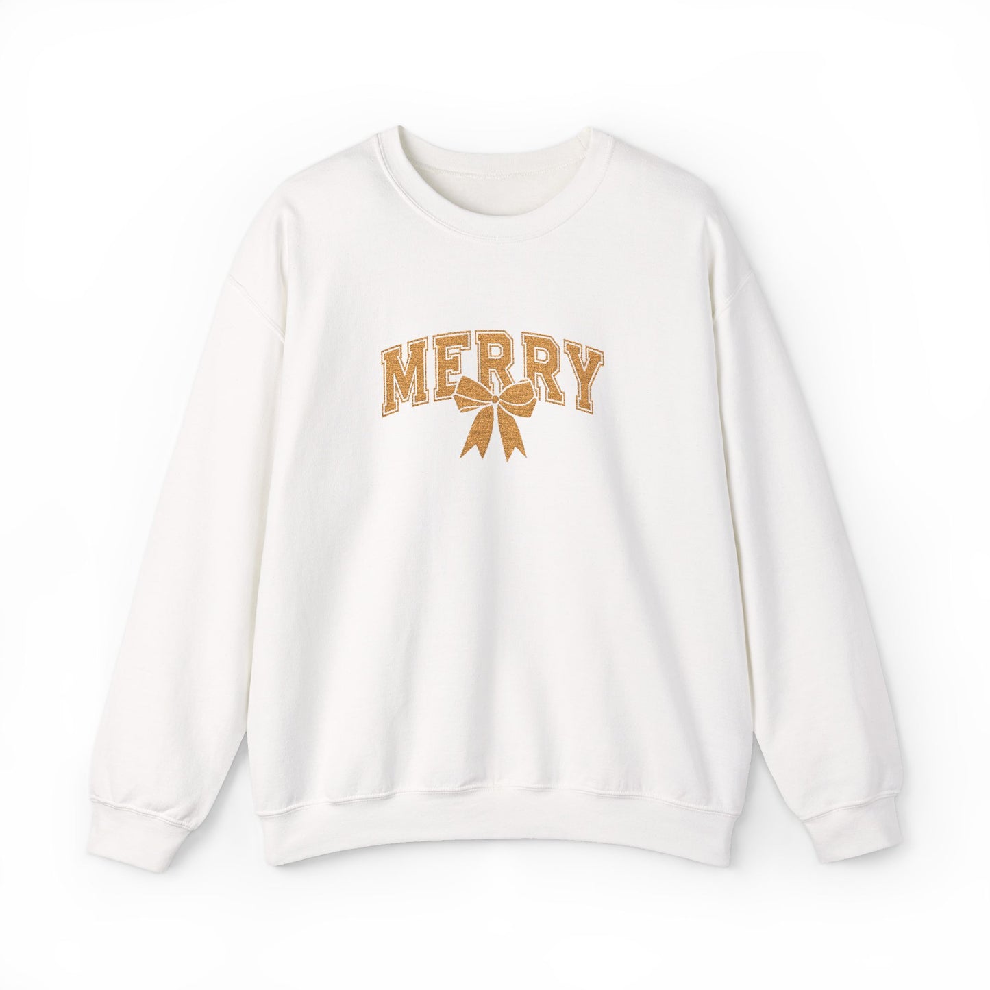 Merry Bow Sweatshirt Gift For Mom Christmas Crewneck Winter Present For Sister Floral Script Pullover Cozy Holiday Lounge Outfit Top Style