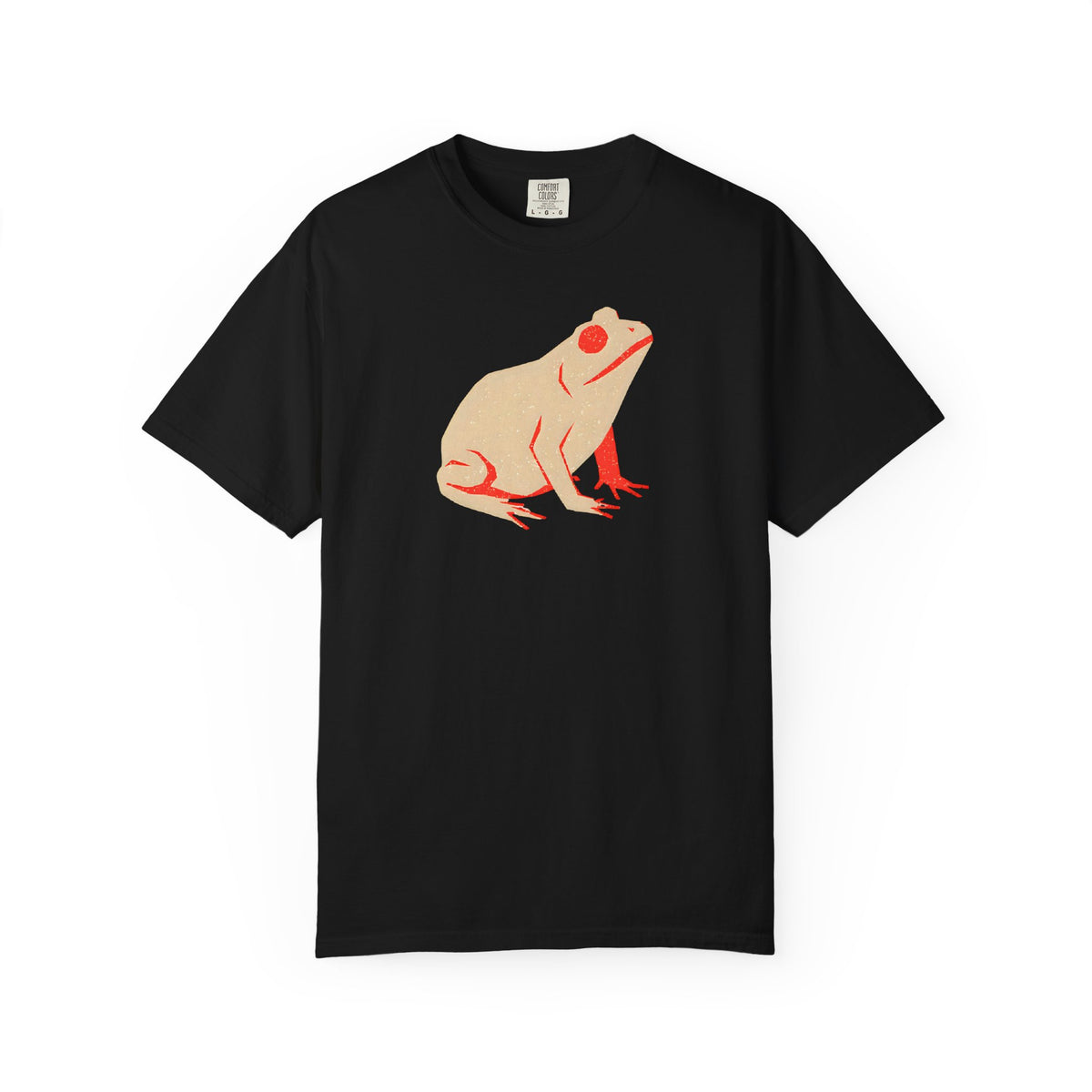 Colorful Frog Unisex T-shirt For Him Tee Japanese Frog Playful Top Casual Wear, Animal Lover Gift, Nature Inspired Apparel, Eco-Friendly