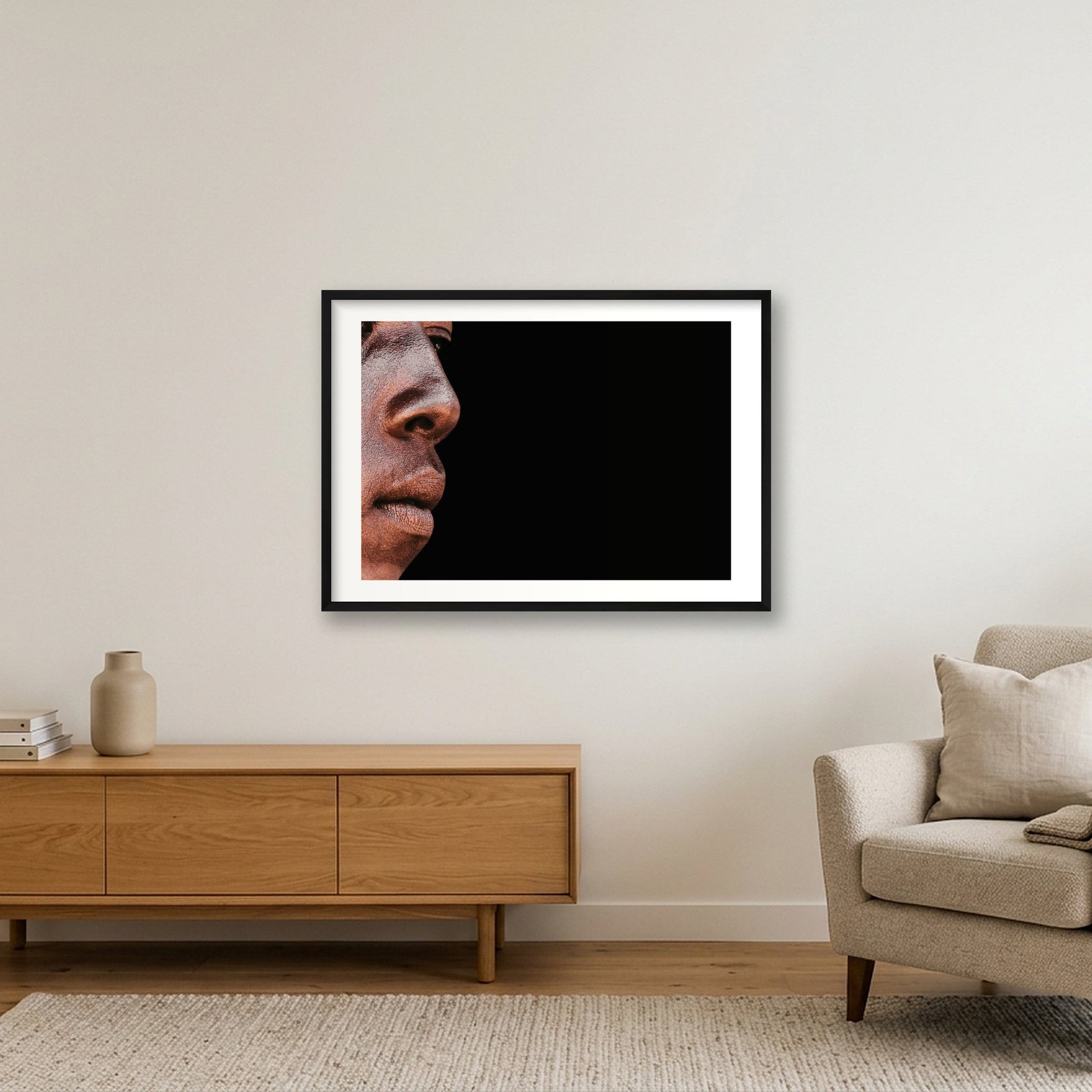 122 — 84×59cm, 33×23" Black Frame