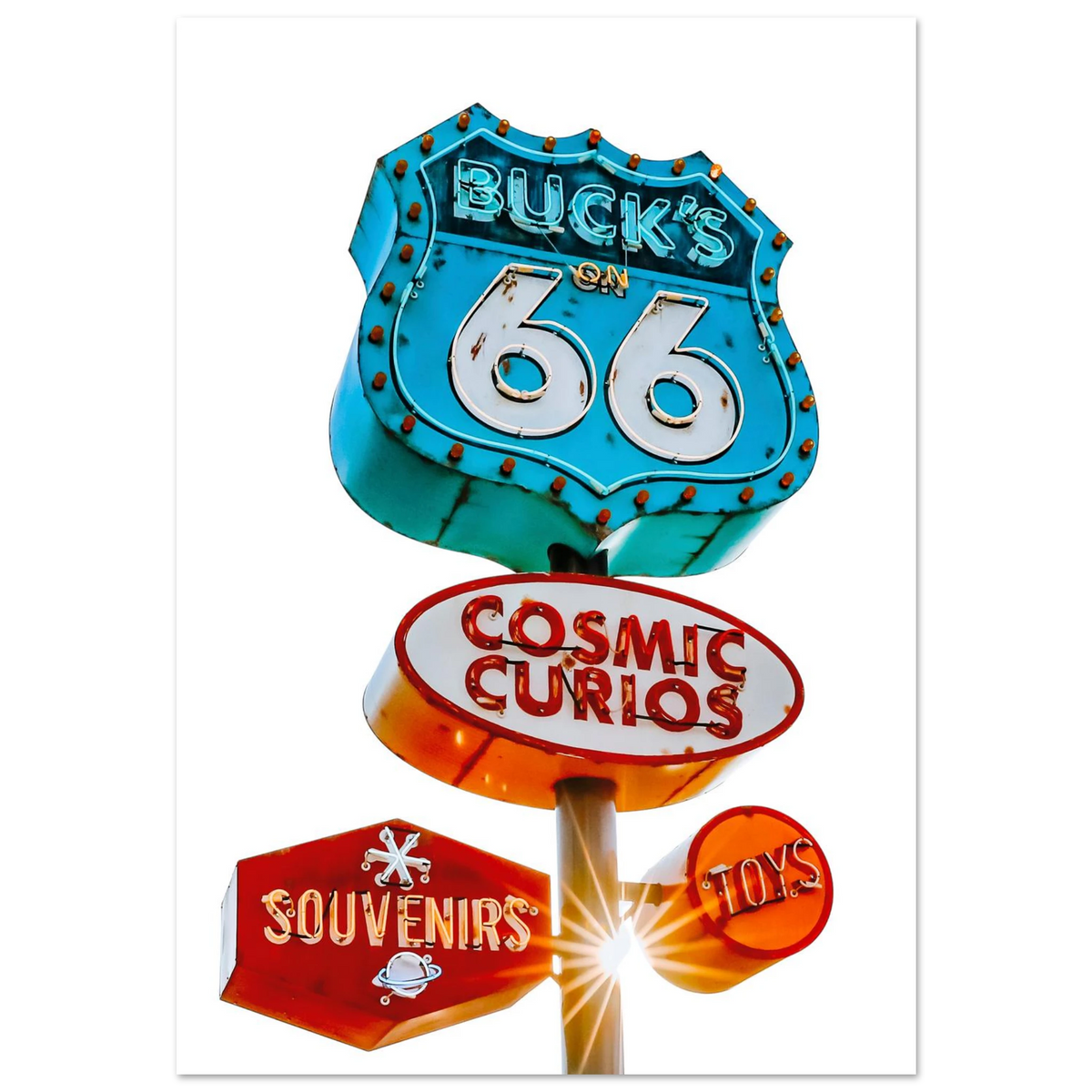 Route 66 Poster Wall Art Retro Road Trip Print Posters wall art image 8