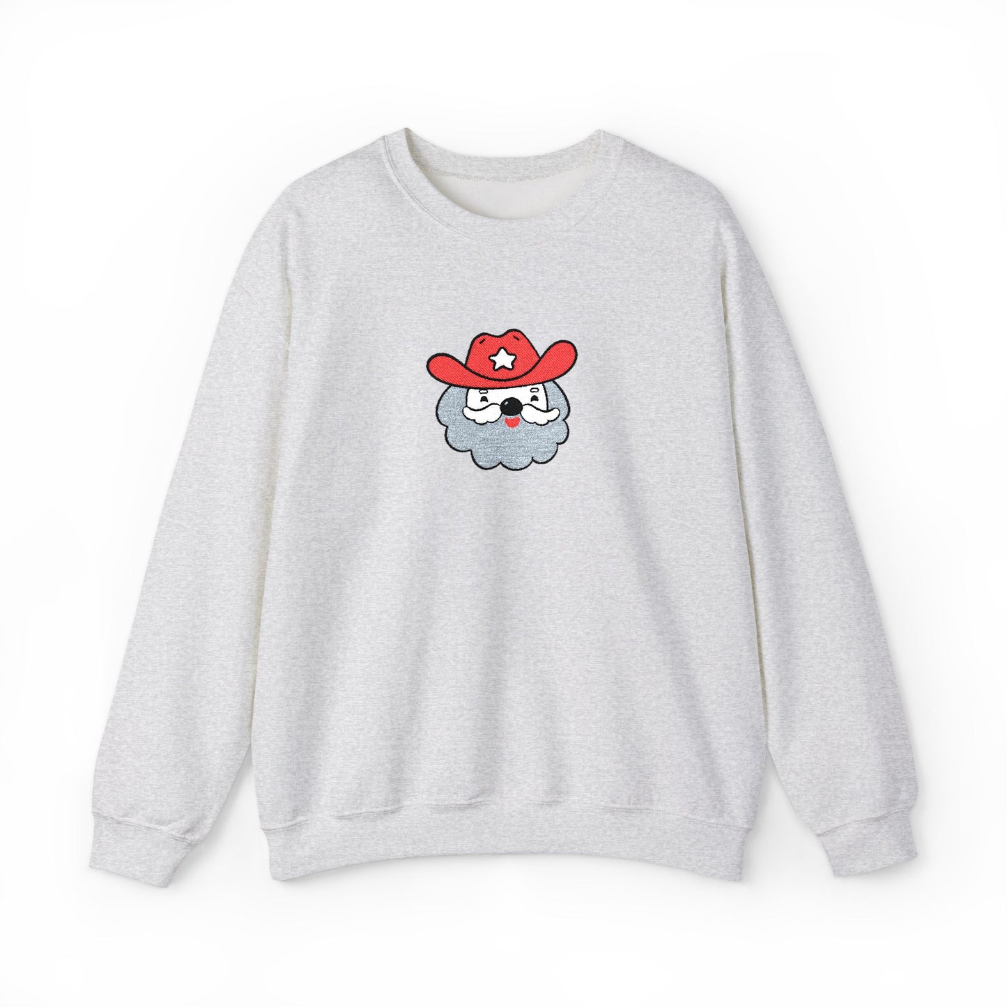 Embroidered Cowboy Santa Sweatshirt For Her Western Christmas Crewneck Gift For Mom Country Holiday Pullover Best Friend Winter Top For Wife