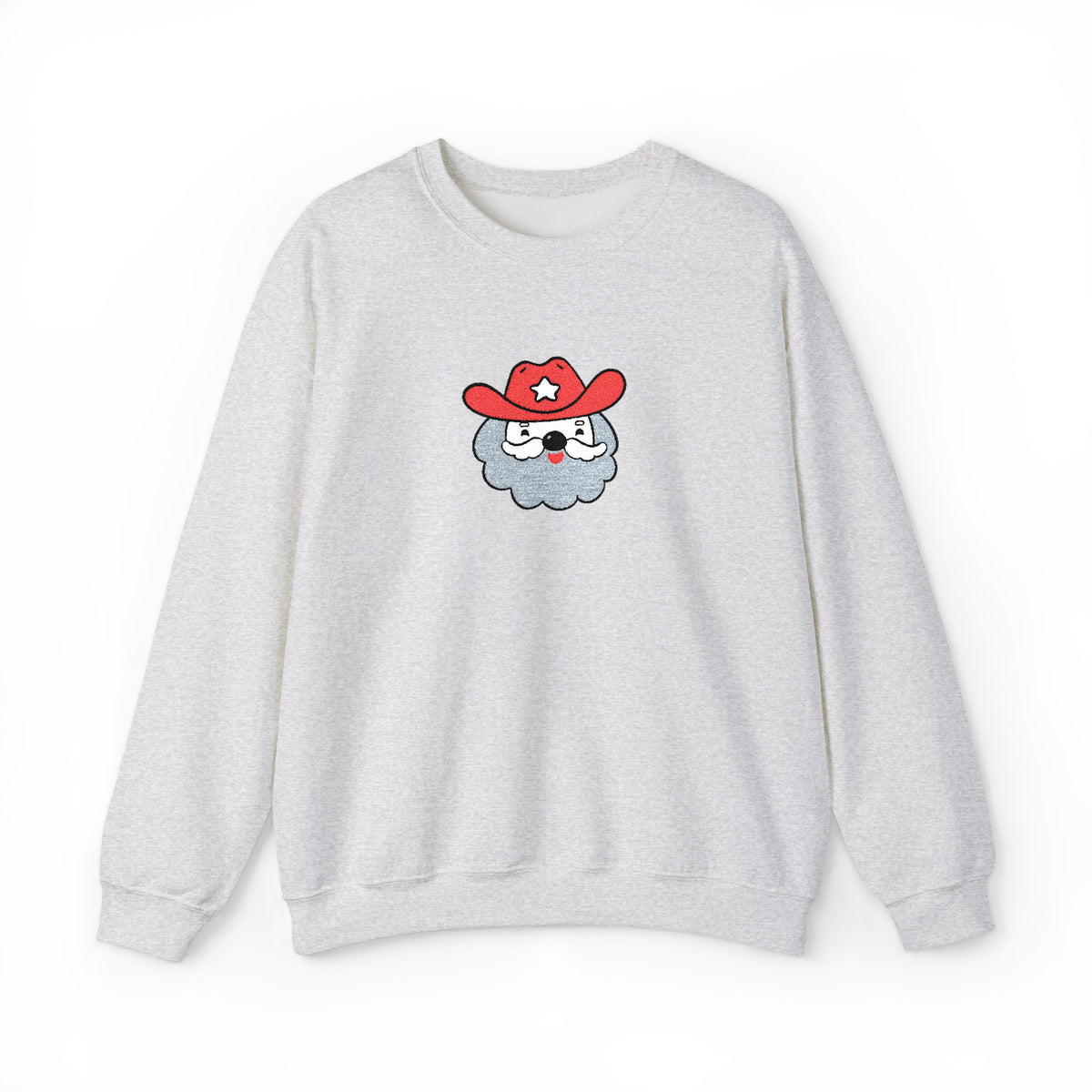 Embroidered Cowboy Santa Sweatshirt For Her Western Christmas Crewneck Gift For Mom Country Holiday Pullover Best Friend Winter Top For Wife