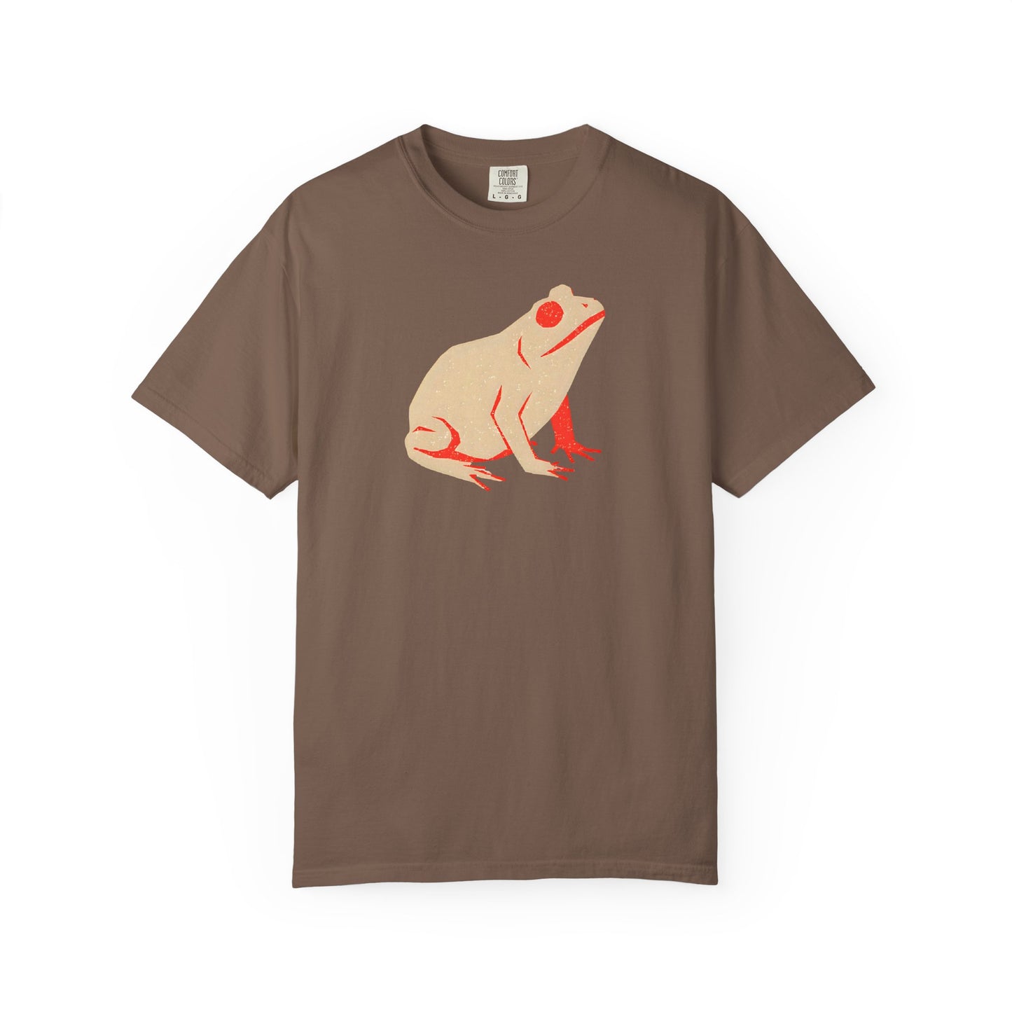 Colorful Frog Unisex T-shirt For Him Tee Japanese Frog Playful Top Casual Wear, Animal Lover Gift, Nature Inspired Apparel, Eco-Friendly