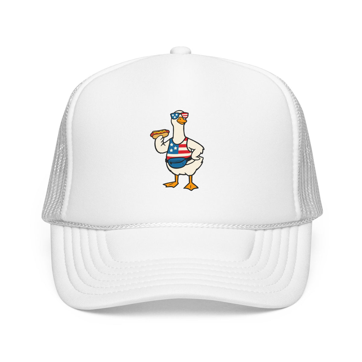4th of July Silly Goose Trucker Hat Independence Day BBQ Gift For Goose Lover Cap Memorial Day Funny Americana Beach Festival Style USA Cap