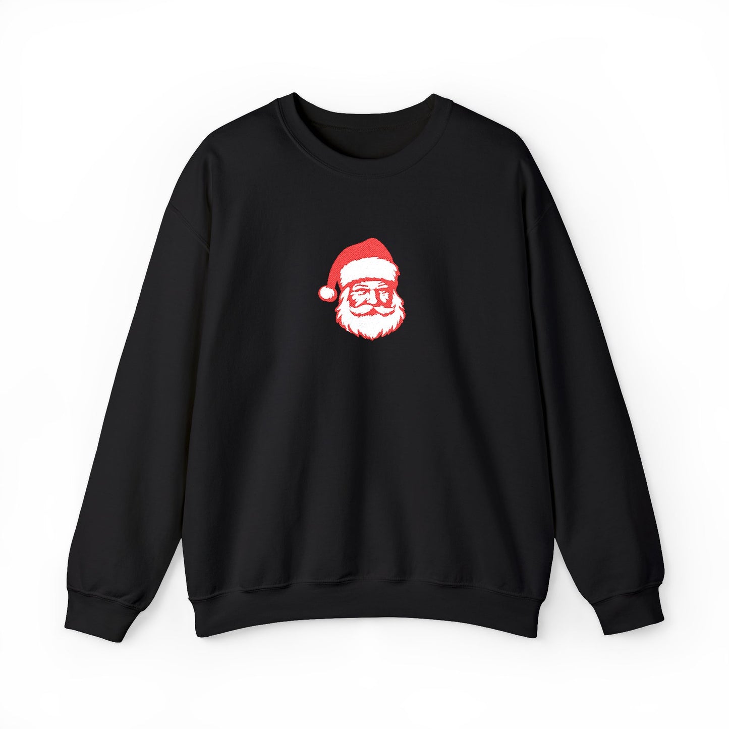 Embroidered Santa Sweatshirt For Christmas Outfit Cozy Christmas Crewneck Minimal Holiday Pullover Cute Winter Gift For Boyfriend Christmas