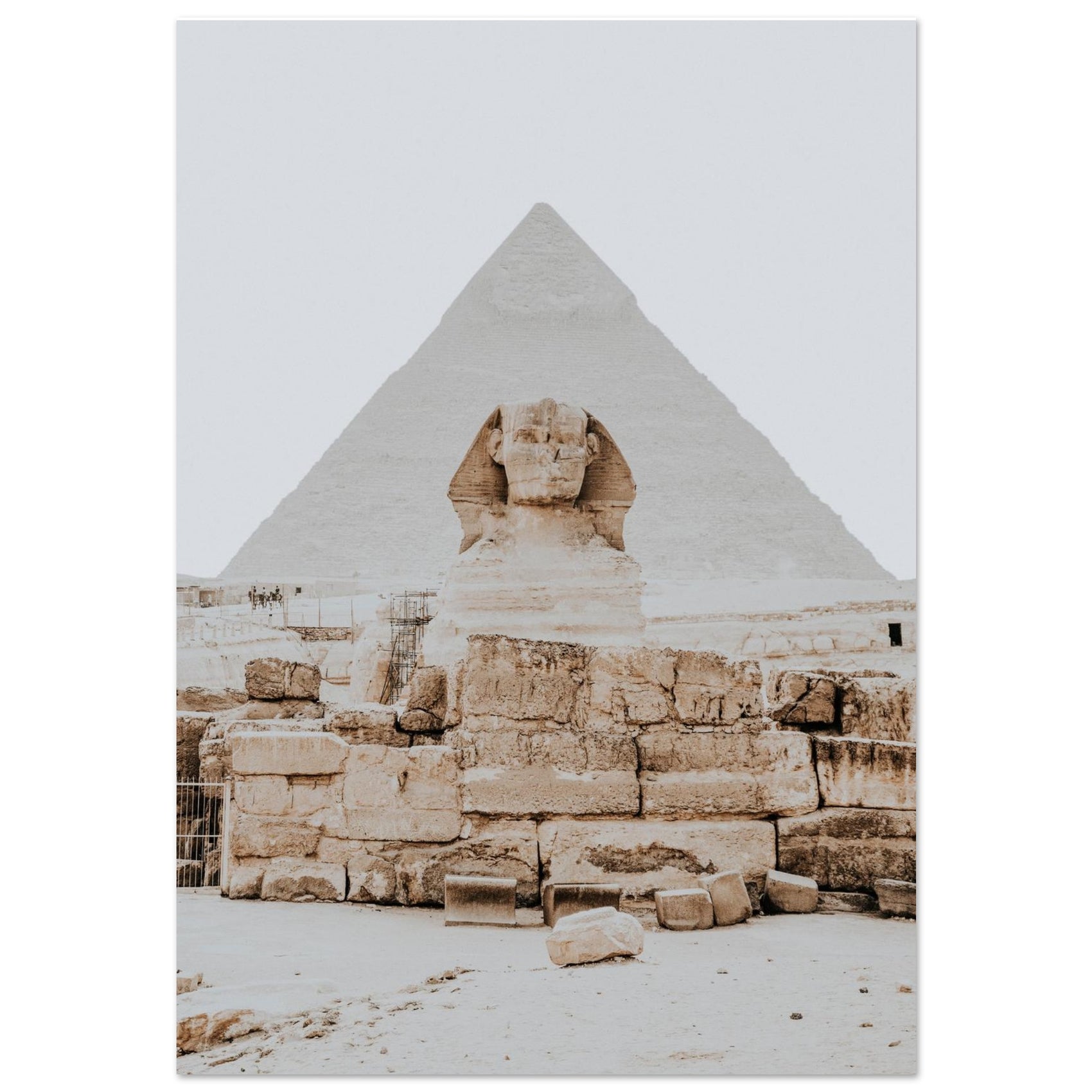 Ancient Majesty: Great Sphinx of Giza Foam Portrait – Timeless Art for Your Space