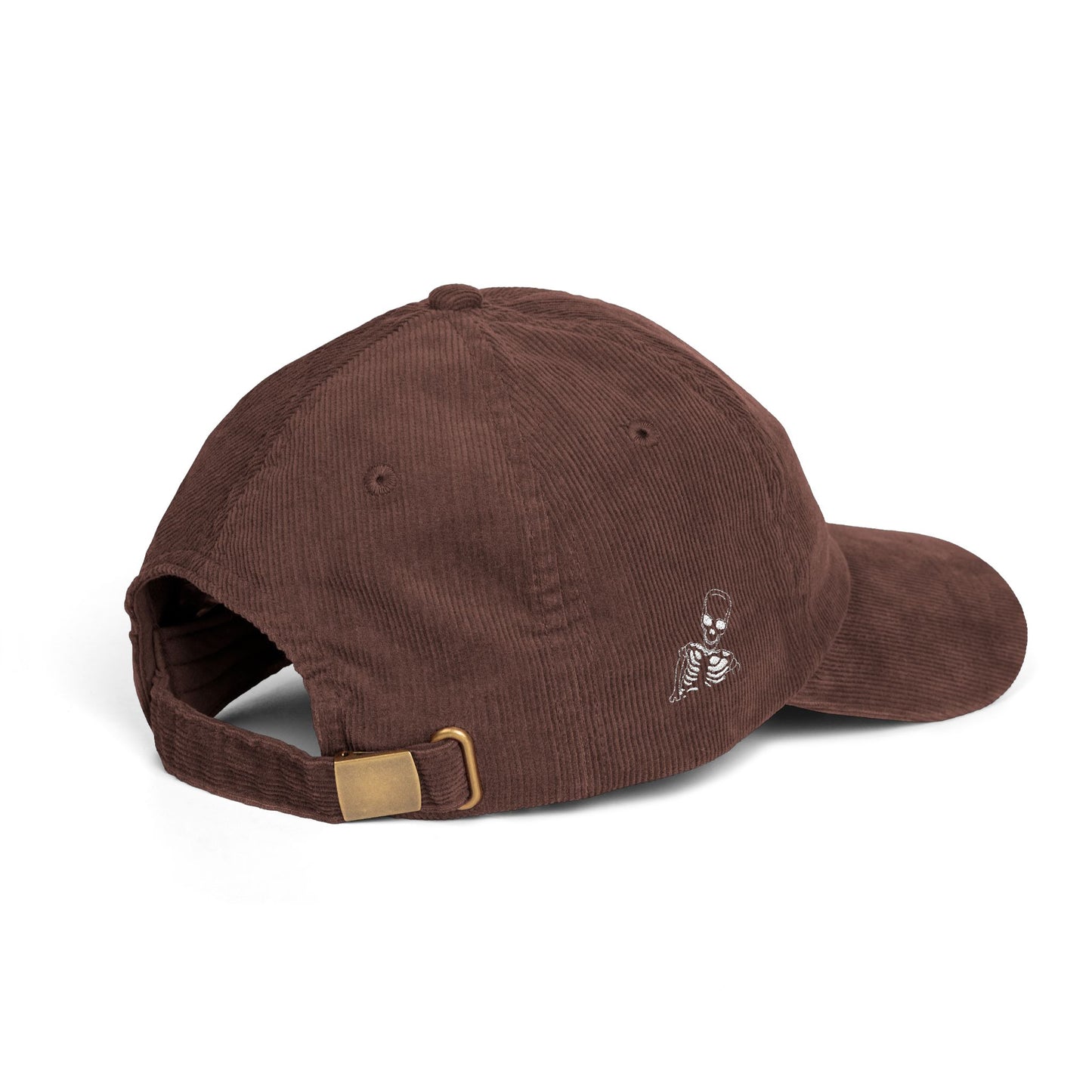 Embroidered Cap Skeleton Corduroy Hat Summerween Outfit Cap Spooky Festival Hat Cute Skull Hat Gift For His Birthday Gift For Skeleton Lover