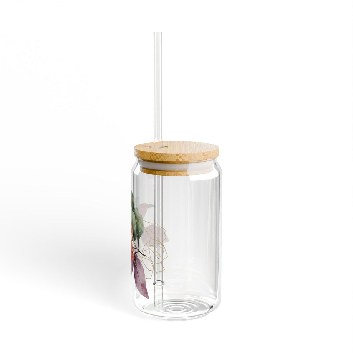 Sipper Glass Wildflower Kitchen Cup Floral Drinkware Cottagecore Gift Rustic Home Decor Spring Brunch Present For Her Tea Lover Housewarming