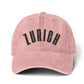 Zurich Embroidered Hat For Switzerland Travel Cap European City Hat Gift For Travelers European Vacation Souvenir Gift Adjustable Cotton Cap