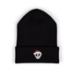 Embroidered Skull Santa Beanie Gift For Sister Christmas Cuffed Hat Present For Brother Gothic Winter Accessory Cozy Unisex Streetwear Style
