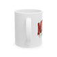 Merry Christmas Mug Gift For Mom Holiday Coffee Cup Present For Sister Festive Red Green Ceramic Drinkware