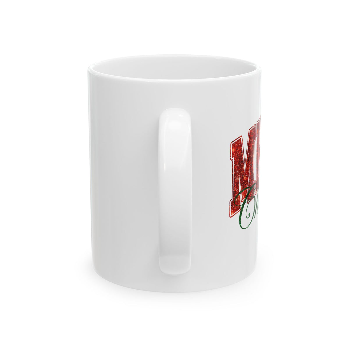 Merry Christmas Mug Gift For Mom Holiday Coffee Cup Present For Sister Festive Red Green Ceramic Drinkware
