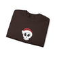 Embroidered Skull Christmas Sweatshirt For Her Goth Holiday Crewneck Gift For Best Friend Alt Winter Pullover For Him Spooky Santa Top Teen