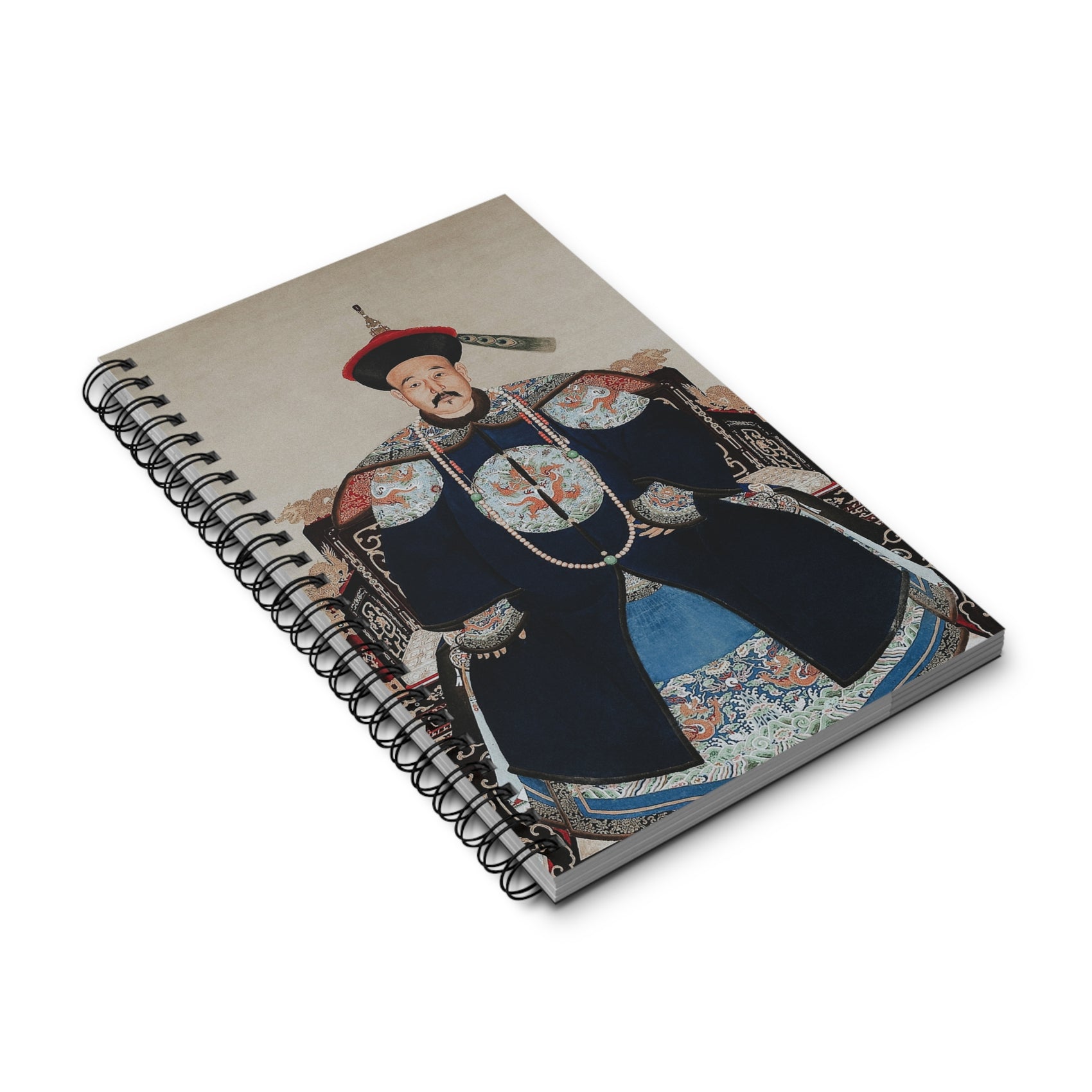 Qing Dynasty Spiral Notebook Chinese History Gift Imperial Art Journal Asian Culture Lover Present Museum Enthusiast Heritage Writing Book