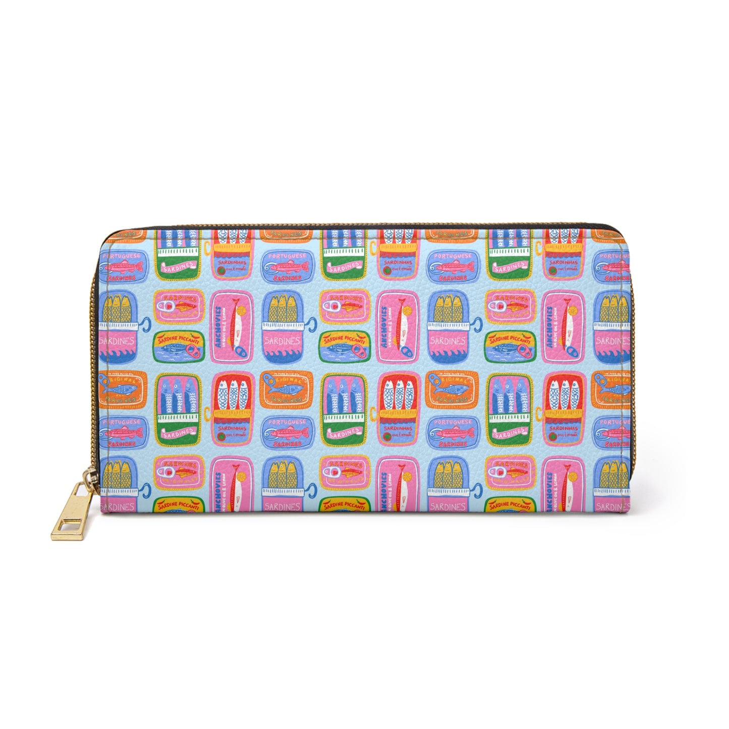 Cute Summer Purse Portugal Sardine Wallet For Travel Organizer Mediterranean Clutch Coastal Purse Gift For Woman Europe Vacation Accessory