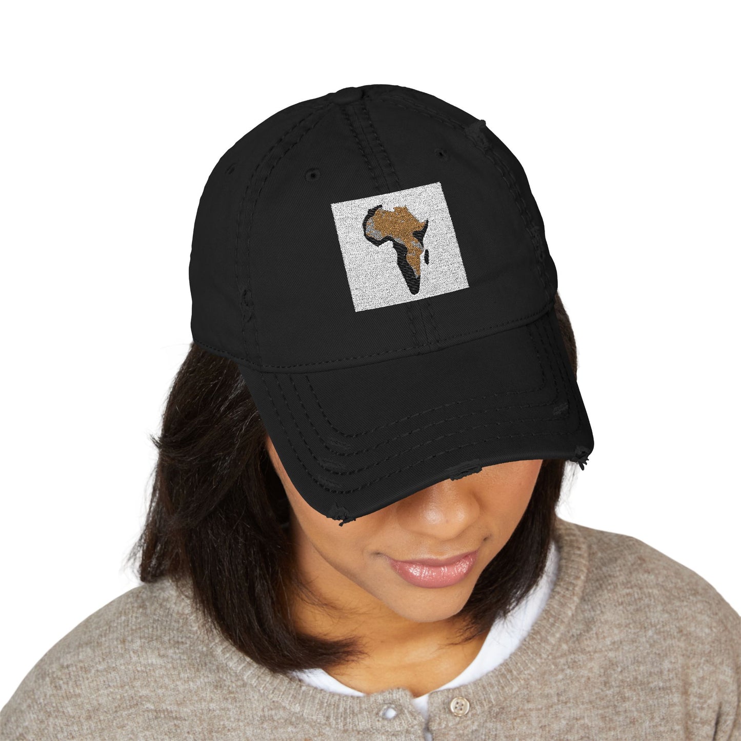 Distressed Dad Hat with Unique Embroidery, Casual Cap for Everyday Wear, Great Gift for Dads and Graduates, Trendy Accessories, [...]