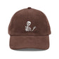 Embroidered Cap Skeleton Corduroy Hat Summerween Outfit Cap Spooky Festival Hat Cute Skull Hat Gift For His Birthday Gift For Skeleton Lover