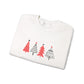 Minimalist Christmas Tree Sweatshirt Embroidered Holiday Crewneck For Matching Family Christmas Scandinavian Festive Gift Cozy Sweater