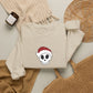 Embroidered Crewneck Christmas Sweatshirt Skeleton Jumper Santa Clause Embroidery Crewneck Skeleton Sweatshirt, Cute Holiday Jumper Xmas